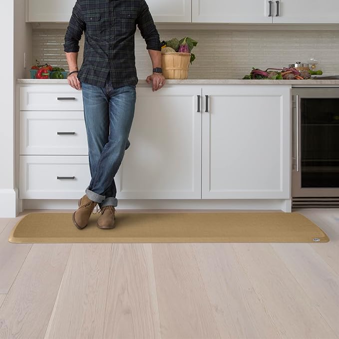 GelPro Elite Premier Anti-Fatigue Kitchen Comfort Floor Mat, Linen Khaki Stain - Image 4