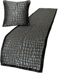 The HomeCentric King/Queen/Twin Blue & Grey Designer Twin 53"x18" Bed Runner by TheHomeCentric