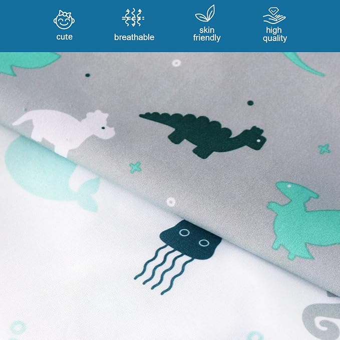 Crib Sheets for Boys or Girls 4 Pack, Baby Crib Sheets 52'' x 28'' for Standard - Image 2