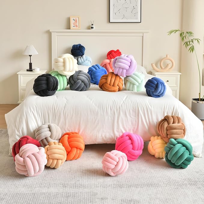 Decorative Throw Knot Pillow Ball - Image 6
