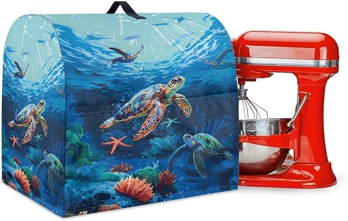 Sea Turtle Mixer Cover 6-8 Qt Stand Mixer Kitchen Aid Covers Counter Food by Unknown