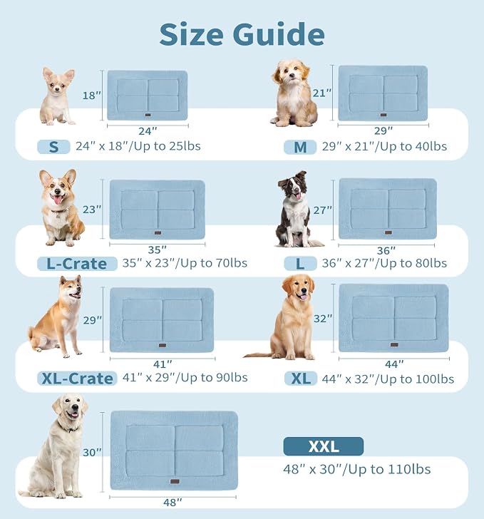 MADE 4 PETS Dog Crate Pad Bed for Extra Large Dogs, Washable & Reversible - Image 5