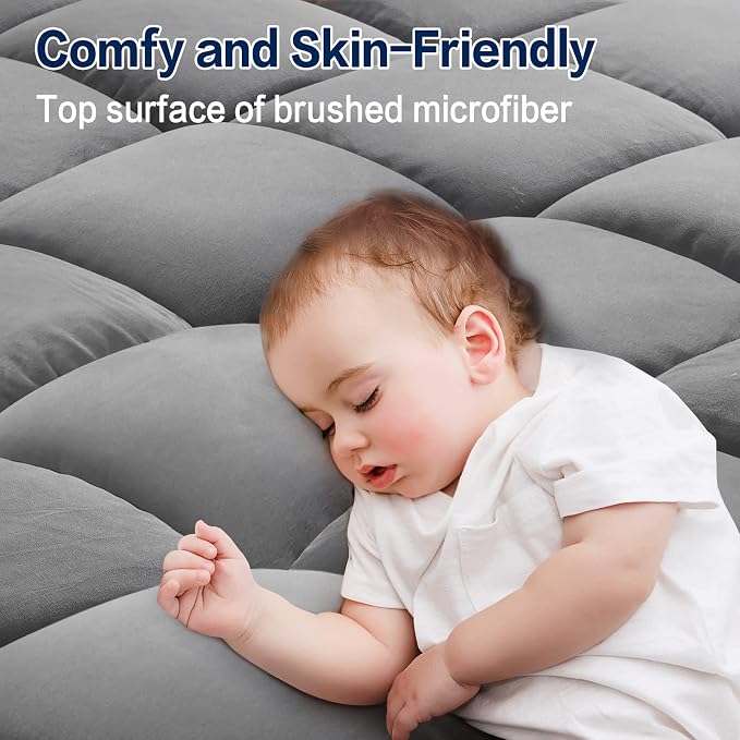 SOPAT Mattress Topper Cal King Size Extra Thick Mattress Pad 8-21" Deep Pocket - Image 3