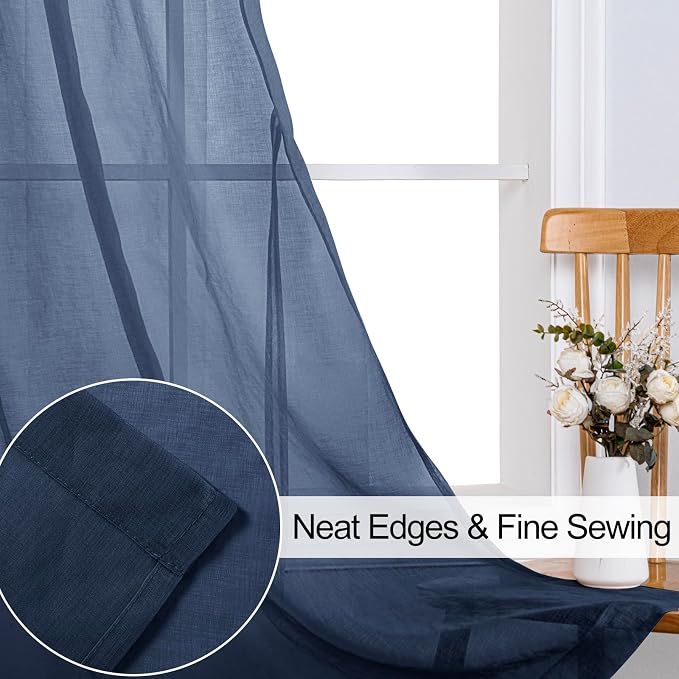 XWZO Sheer Curtains 84 Inches Long - Image 4