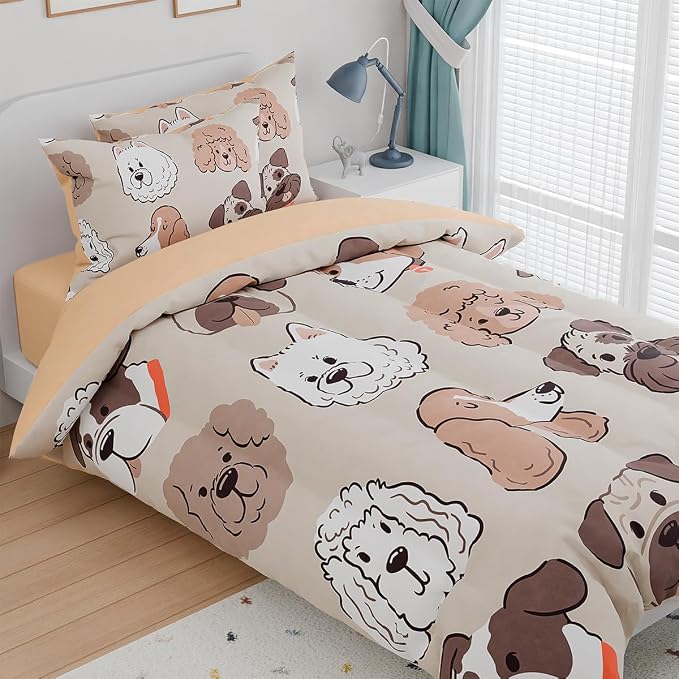 Dog Kids Bedding Set for Girls Boys, Ultra Soft Microfiber Comforter Set Twin - Image 3