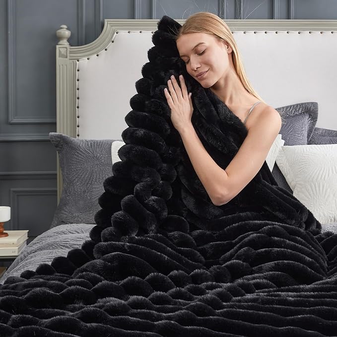 Cozy Bliss Faux Fur Throw Blanket by CozyBliss