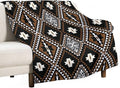 Rustic Western Throw Blanket, Southwestern Bohemian Ethnic Style Native Aztec by JanJCurt