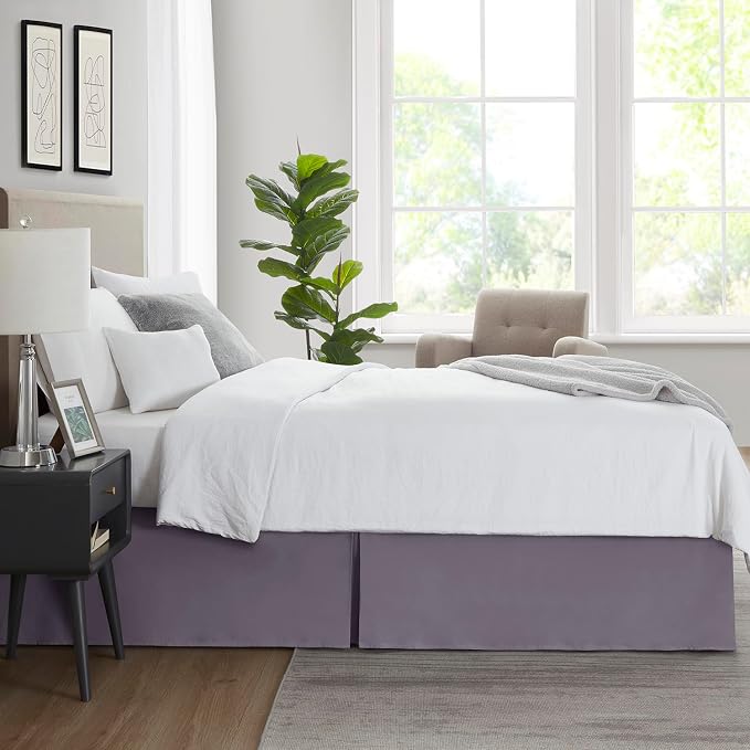 Nestl Grayish Purple Full Bed Skirt - Image 7