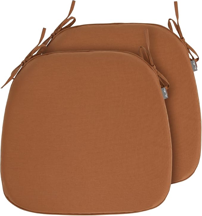 Outdoor Chair Cushions Set of 2, Patio Seat Cushion 17"x16"x2", U-Shaped Dining - Image 2