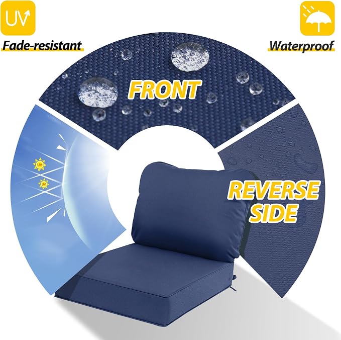 AAAAAcessories Outdoor Deep Seat Cushions, Waterproof, Fade-Resistant Patio - Image 3