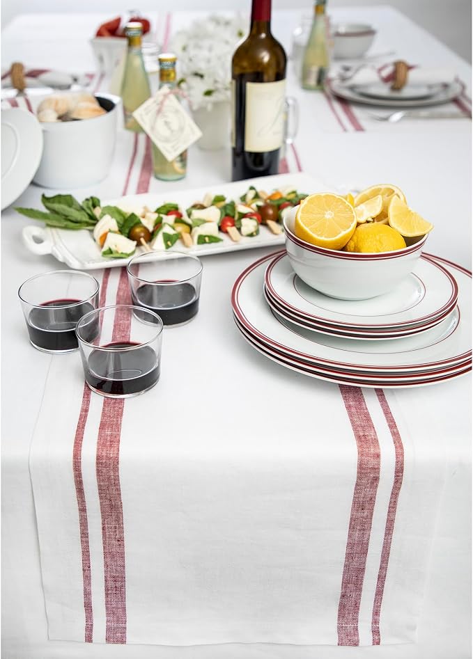 Solino Home Linen Table Runner 72 Inches Long - Image 2