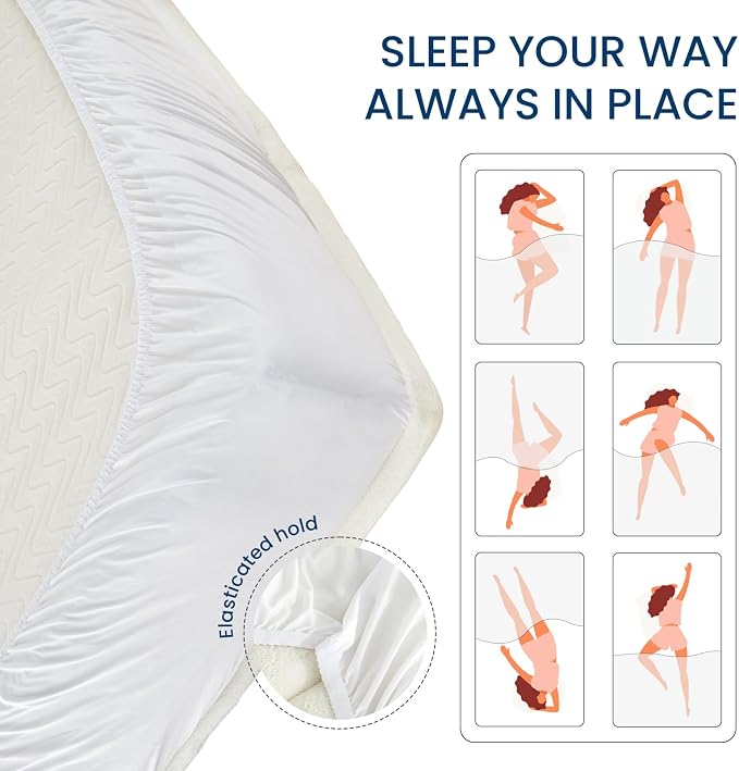 Mattress Topper King for Back Pain Thick Mattress Pad Cover Protector Sherpa - Image 7