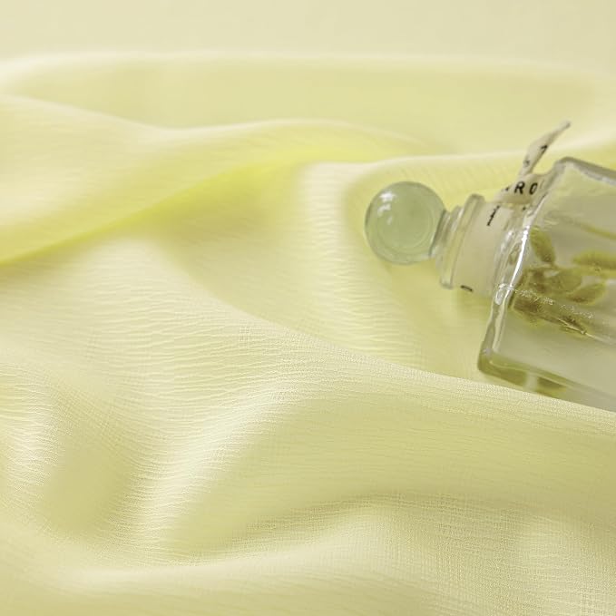 MAIHER Light Yellow Pinch Pleated Sheer Curtains 63 Inch Length Light Filtering - Image 7