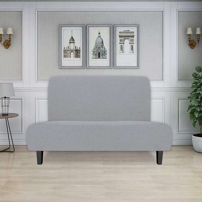 Easy-Going Stretch Futon Sofa Slipcover Armless Sofa Bed Cover Furniture - Image 2