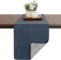 Table Runners 94 Inches Long, Dual-Sided Faux Leather Farmhouse Table Runner by Chitomars