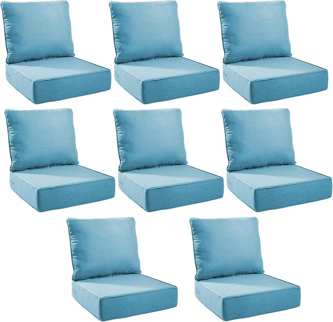 Outdoor Cushion Set for Furniture Patio Furniture, UV Resistant, Water Resistant by PLANNTONNEO