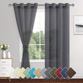 XWZO Dark Grey Sheer Curtains 84 Inches Long by XWZO