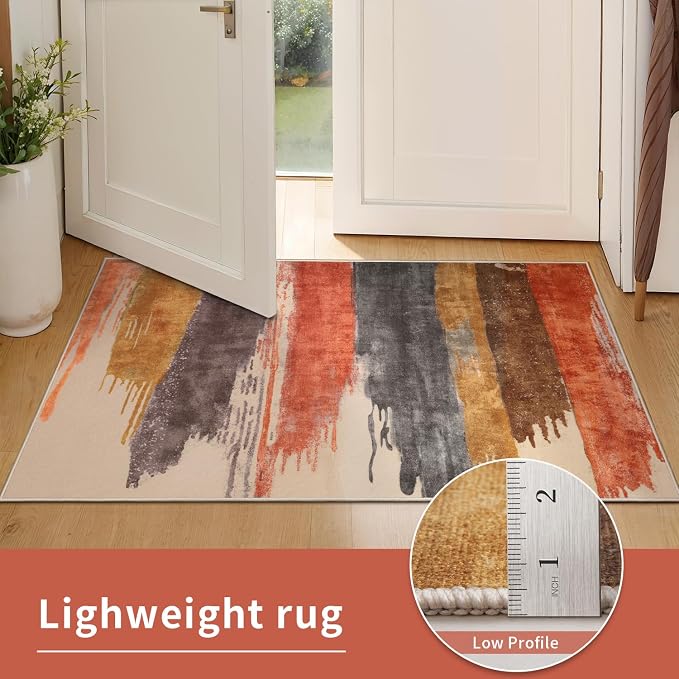 Ciicool 2x6 Washable Runner Rug, Modern Abstract Hallway Rug Runner, Non-Slip - Image 5