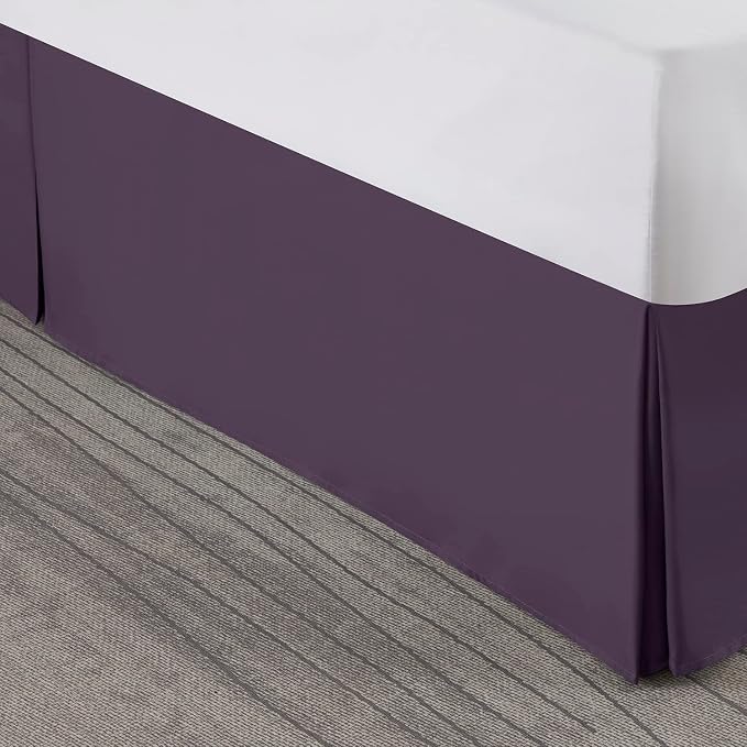 Nestl Dark Purple Twin Bed Skirt - Image 8