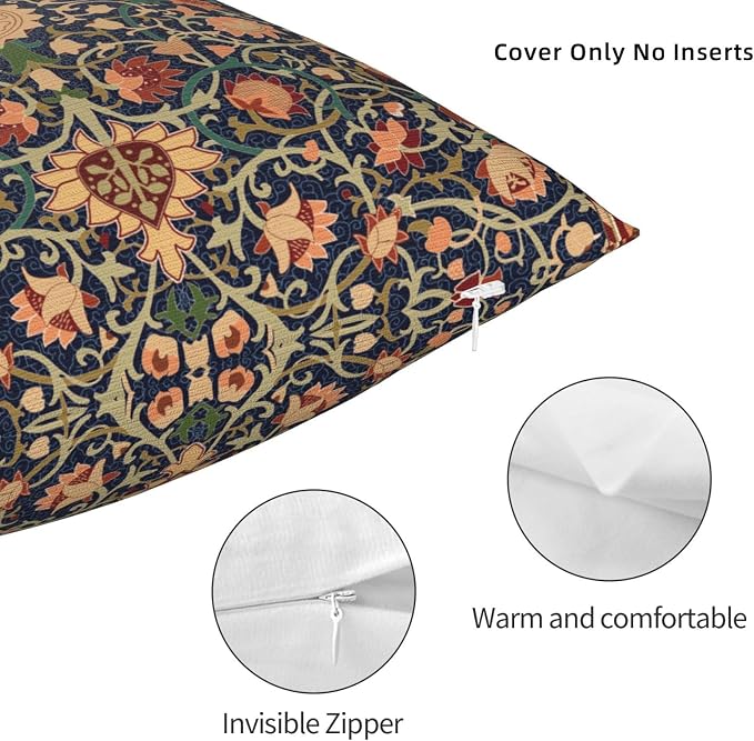 William Morris Vintage Floral 16x16 inches Throw Pillow Covers Cushion Covers - Image 5