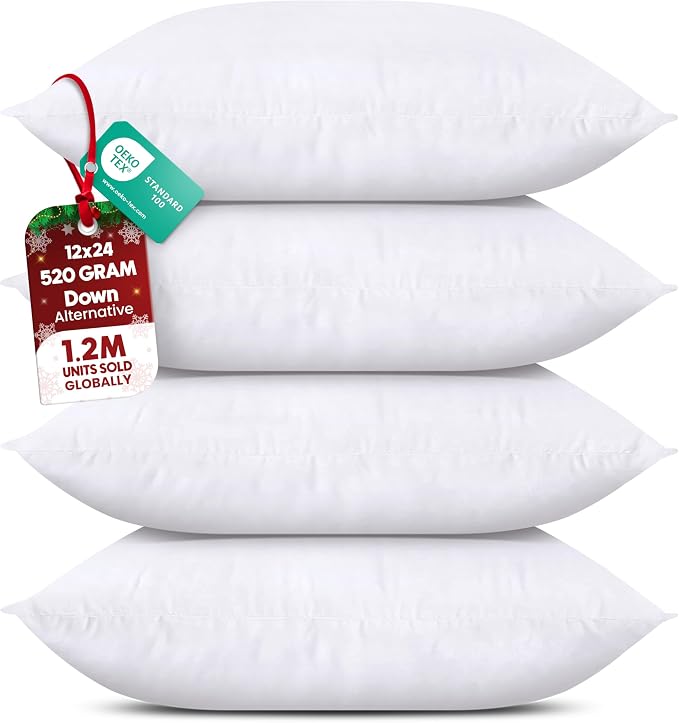 Utopia Bedding Throw Pillows, 12 x 24 Inches Pillows by UTOPIABEDDING