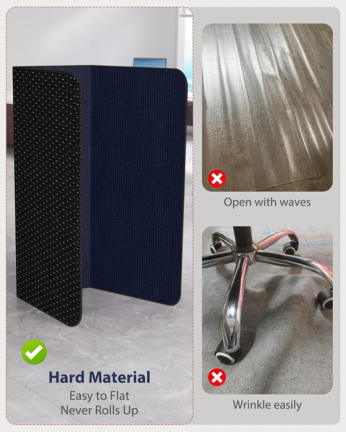 Blvornl Office Chair Mat for Hardwood Floor and Low Pile Carpet, Heavy Duty - Image 3