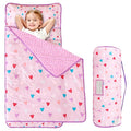 Viviland Toddler Kid Nap Mat for Preschool, Girls Heart Slumber Bag, by VIVILAND