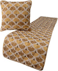 The HomeCentric King Queen Twin Beige & Yellow Gold Handmade King 90"x18" Bed by TheHomeCentric