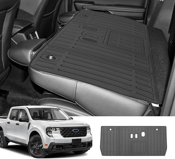 Custom for 2022-2025 2026 Ford Maverick Rear Seat Backrest Mats All Weather TPE - Image 2