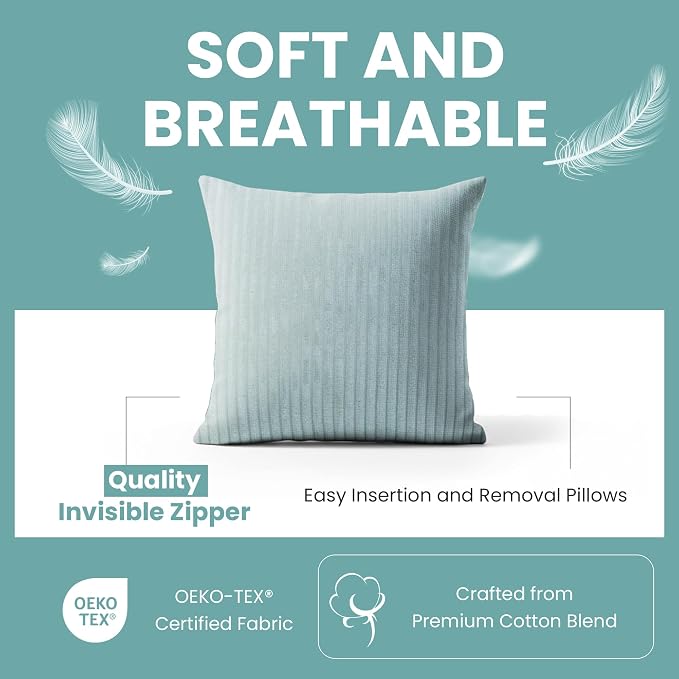 Haven & Glow Decorative Throw Pillow Cover – Square Cushion Case - Image 2