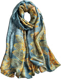 Fashion Scarves Scarf 100% Silk Feeling Scarf Silk Like Scarves Long by Myneiyi