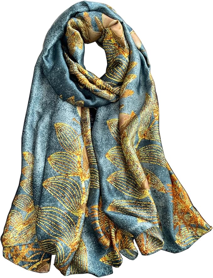 Fashion Scarves Scarf 100% Silk Feeling Scarf Silk Like Scarves Long by Myneiyi