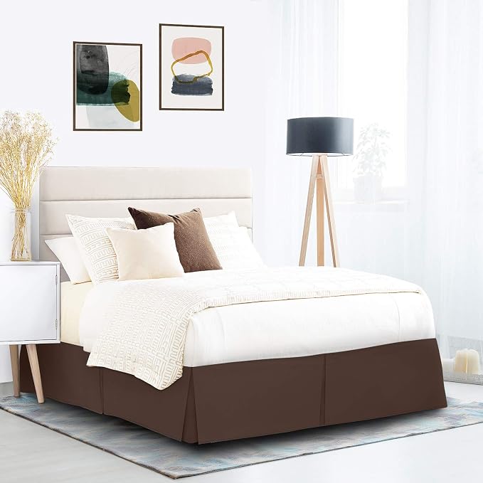 Nestl Dark Brown Bed Skirt Cal King Size - Image 9