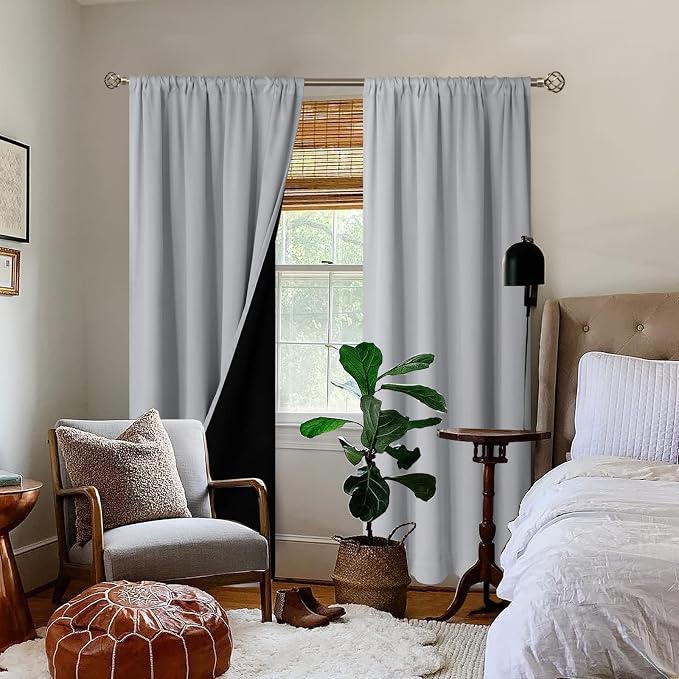 BGment Full Blackout Living Room Curtains, Extra Long Thermal Insulated 100% - Image 2