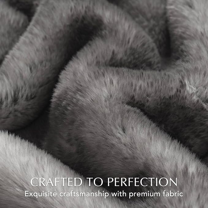 EVERGRACEHOME Ultra Soft Luxury Fluffy Mink Faux Fur Throw Blanket, Thick Warm - Image 5