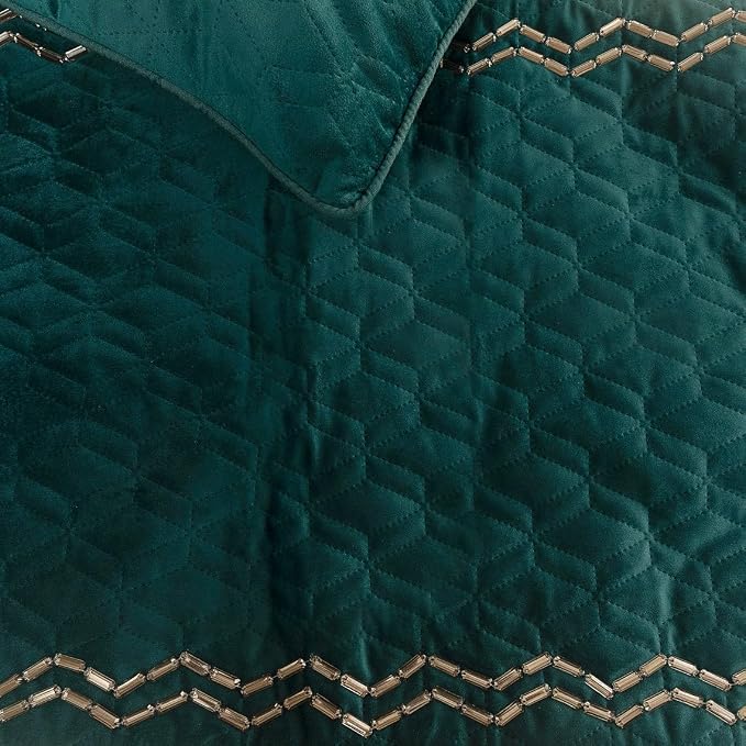 The HomeCentric King Queen Twin Teal Blue Designer CA King 86"x18" Bed Runner - Image 3