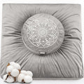 Hihealer Meditation Cushion, Traditional Tibetan Meditation Pillow Velvet Cover by HIhealer