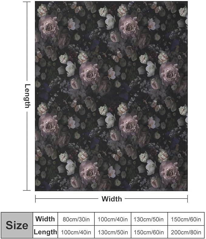 Vintage Gothic Floral Blanket - Image 2