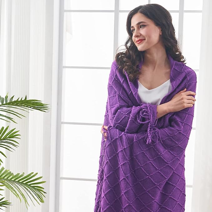 inhand Valentine's Day Gifts Throw Blanket Purple - Image 6