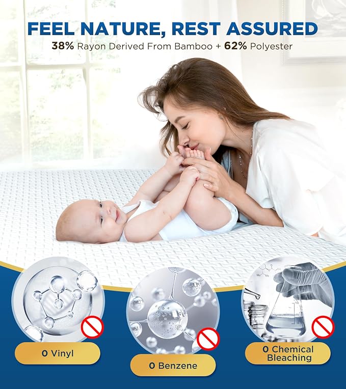 Premium 100% Waterproof Full Mattress Protector Breathable Cooling 3D Air - Image 3