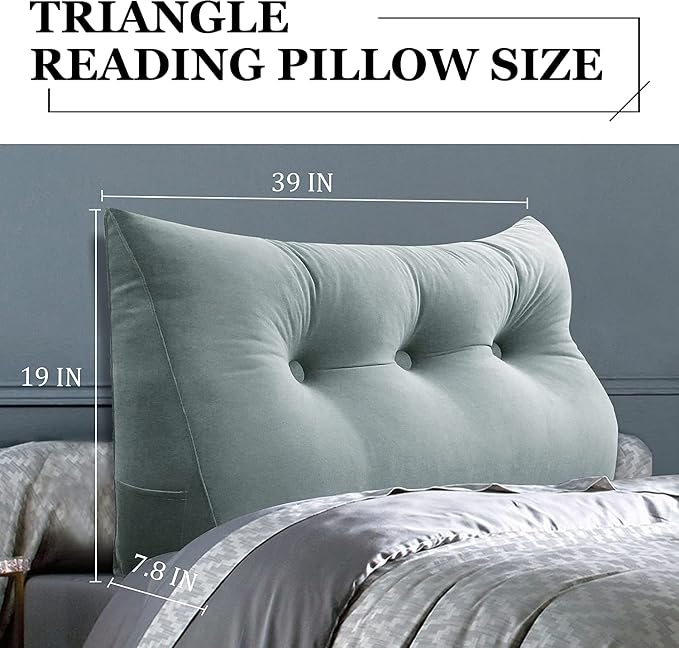 Wedge Headboard Pillow Dorm Room Reading Pillow Back Support - Image 4