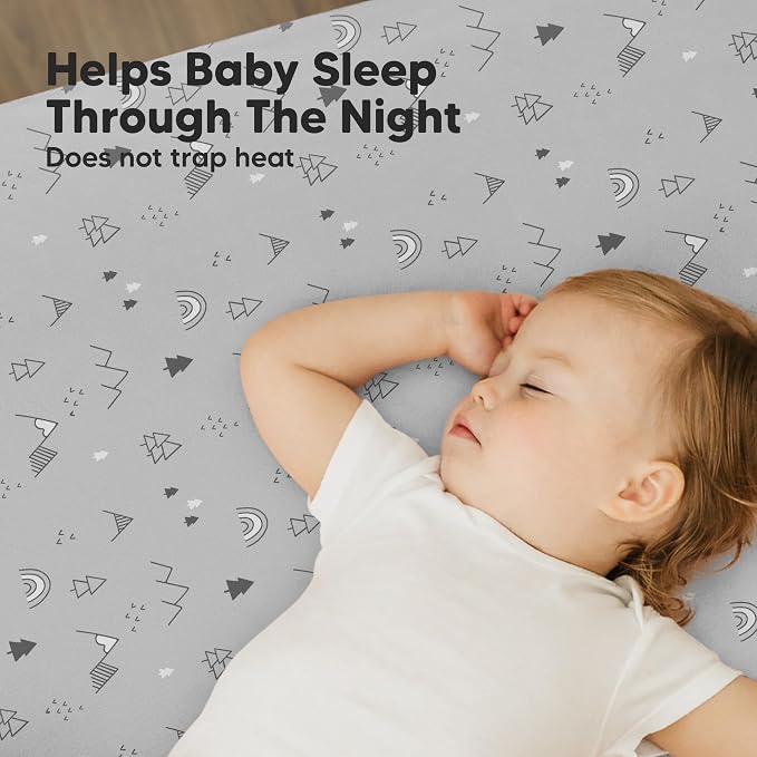 2-Pack Mini Crib Sheets Fitted - Image 5