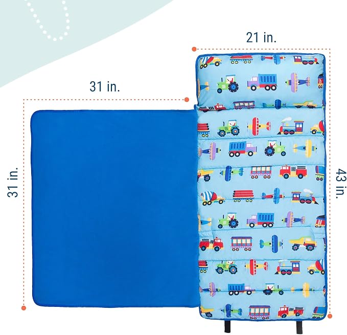Wildkin 43-inch Kids Nap Mat – Soft Microfiber Toddler Sleeping Mat - Image 4