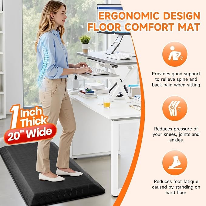 StepRite 1” Thick Kitchen Mats for Floor, Anti Fatigue Kitchen Rugs, Heavy Duty - Image 5