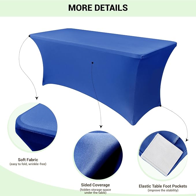 Obstal 8Ft Stretch Spandex Table Cover - Image 3