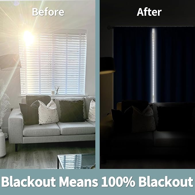 BGment Blackout Curtains for Bedroom 54 Inch Length, Short Thermal Insulated - Image 3