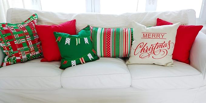 Thmyo 4-Pack 100% Cotton Comfortable Solid Decorative Throw Pillow Case Square - Image 3