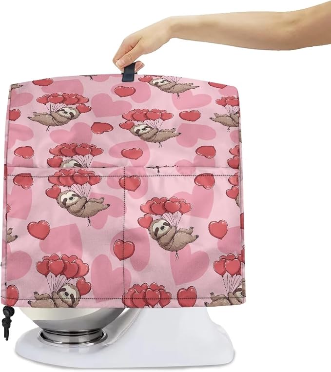 Funny Sloth with Hearts Mixer Cover Stand Mixer Dust Proof Covers with Handle - Image 4