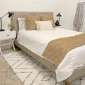 Bed Runner Set - 100% Pure Cotton 800 Thread Count - Luxury 1 Pinch Pleated Bed by Unknown