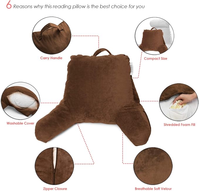 Nestl Reading Pillow with Shredded Memory Foam Designed - Image 9